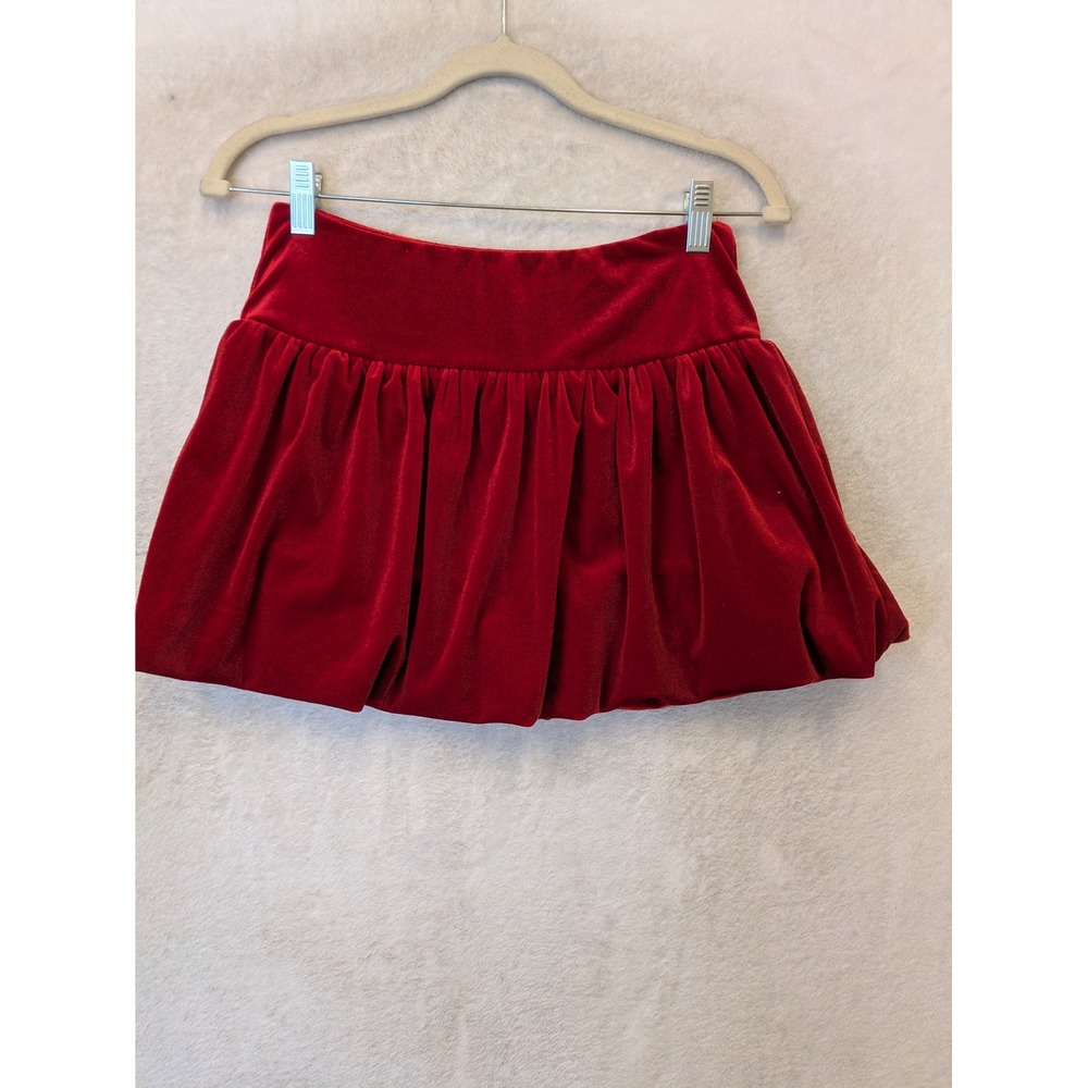 Art Class Bubble Skirt Kid's XL (14) Red Velvet Holiday Festive‎ Mini